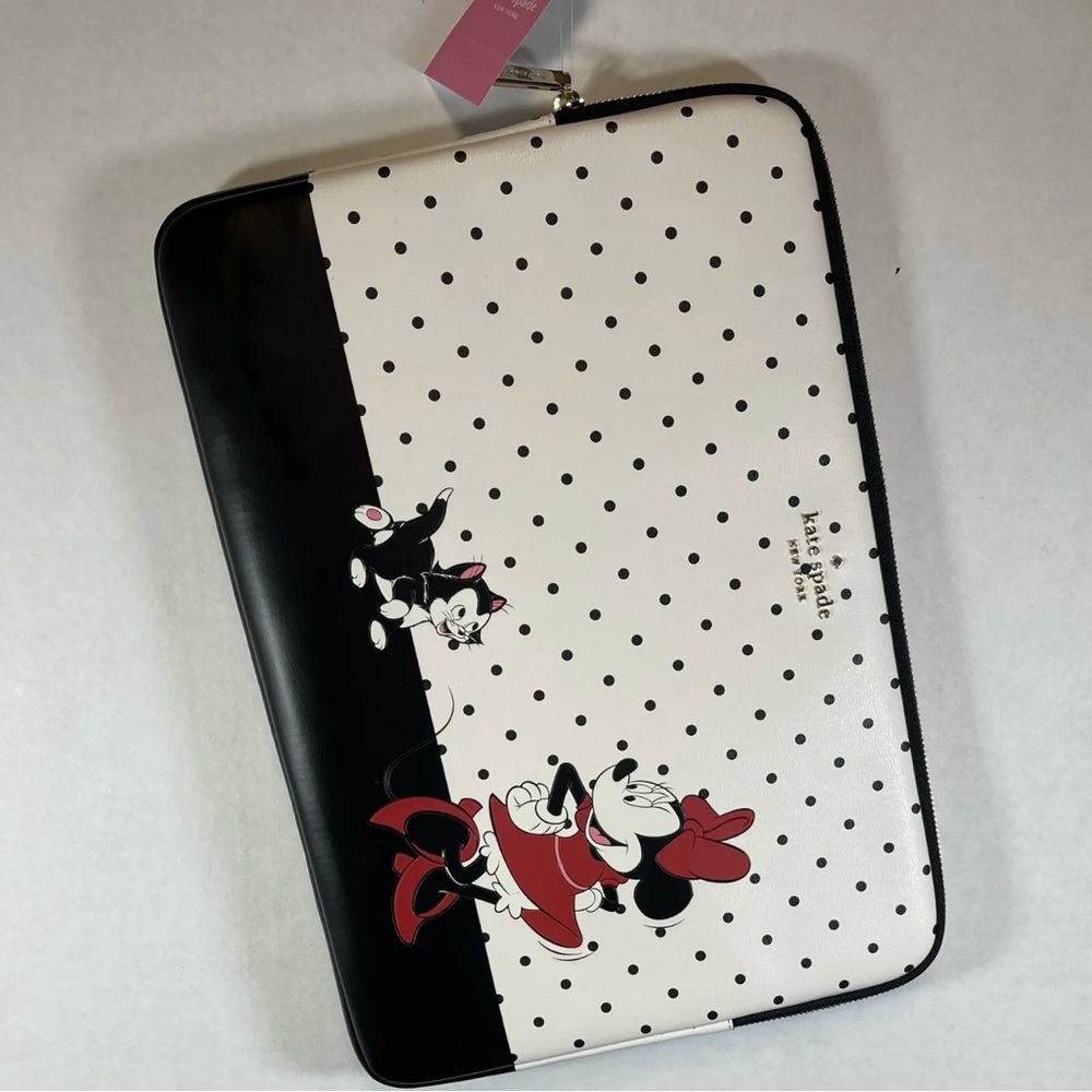 Kate Spade New York Disney x Minnie Mouse Figaro Cat Universal Laptop Sleeve NEW